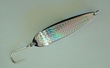 6 Pieces 9oz Crocodile Spoons SILVER/CHROME Fishing Lures - with 9/0 Siwash Hook