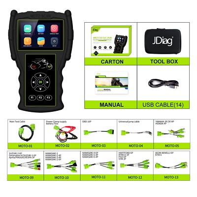 Motorcycle Scanner Original JDiag M100 PRO Full Version OBD2 Scanner for Motors