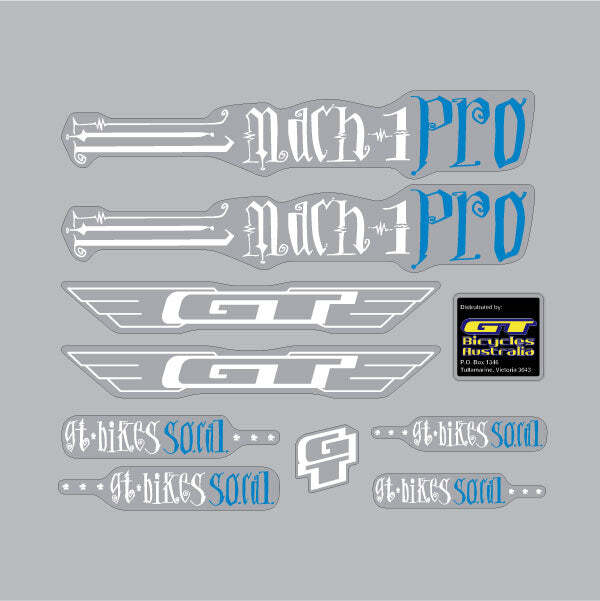 2006 GT BMX - Mach One PRO - for black frame Clear decal set | eBay