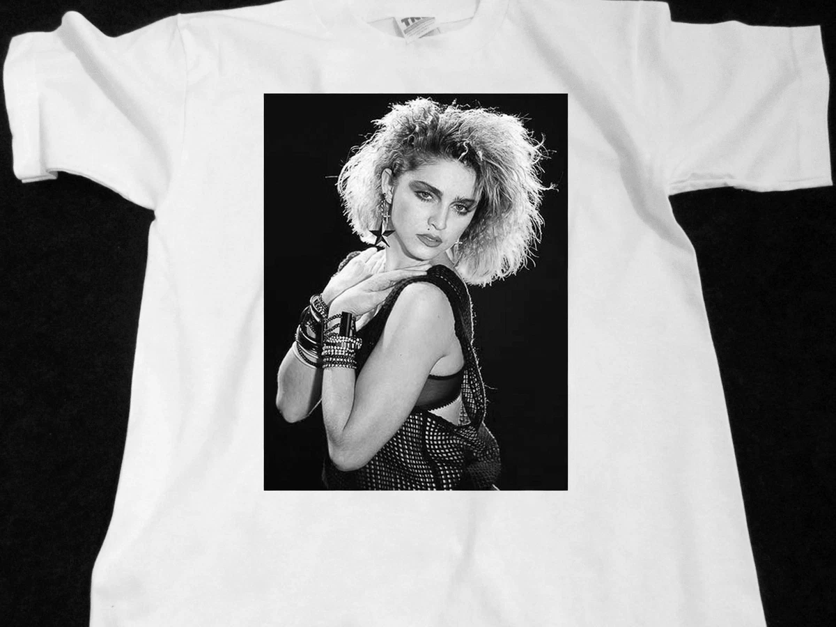 Madonna Celebrity T shirt White Shirt Black and white print eBay