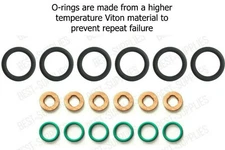 Injector Seal Copper Ring Tube Installation Kit For Dodge Ram 5.9 Cummins 98-02