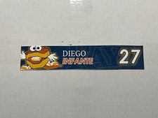 Diego Infante Game Used Montgomery Biscuits Locker Room Nameplate