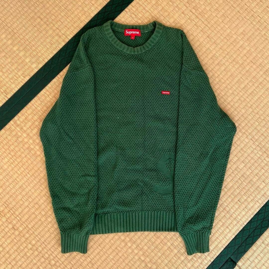 Supreme 20AW Textured Small Box Sweater Color Green Size M Supreme 20AW Textured Small Box Sweater Color Green Size M