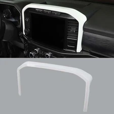 Front Central Console GPS Navigation Frame Trim Cover For Ford F-150 2021+ White