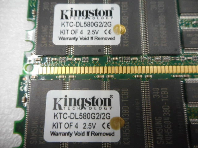 KTC-DL580G2/2G Kingston 2GB DDR ECC KIT (4 X 512MB) - Image 3 of 4