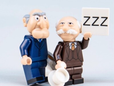 Lego Statler und Waldorf Minifiguren aus den Muppets