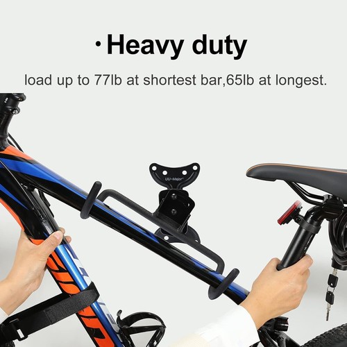 Adjustable Bike Hooks Wall Mount, Bicycle Hangers for Garage,Metal Wall Bike Rac - Picture 4 of 6