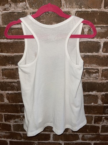 JUSTICE GIRLS SIZE 7 TANK TOP CAT SPARKLY SNOWCONE STAY COOL SNOW CONE WHITE T - Picture 3 of 4