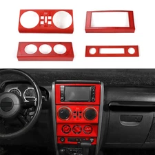 4x Control Console Panel Dashboard Cover Trim Decor for Jeep Wrangler JK 2007-10