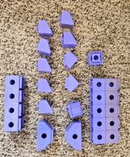 16 FISHER PRICE TRIO BUILDING BLOCK REPLACEMENT PURPLE LOT