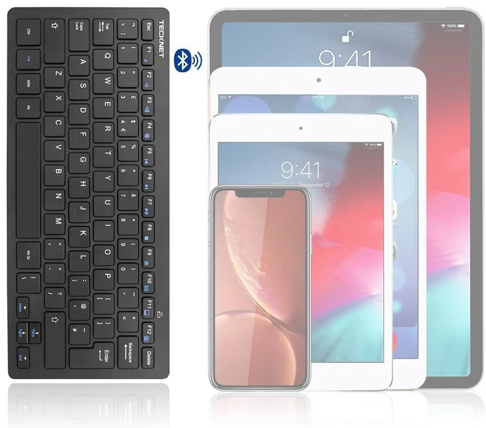 Mini Ultra Slim Bluetooth Wireless Keyboard For ipad Android Tablet PC Laptop-Uk - Image 3 of 4