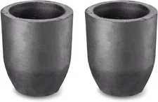 QNK 2Pcs #6 6kg Clay Graphite Crucible for Melting Metal Copper Casting Gold Ref
