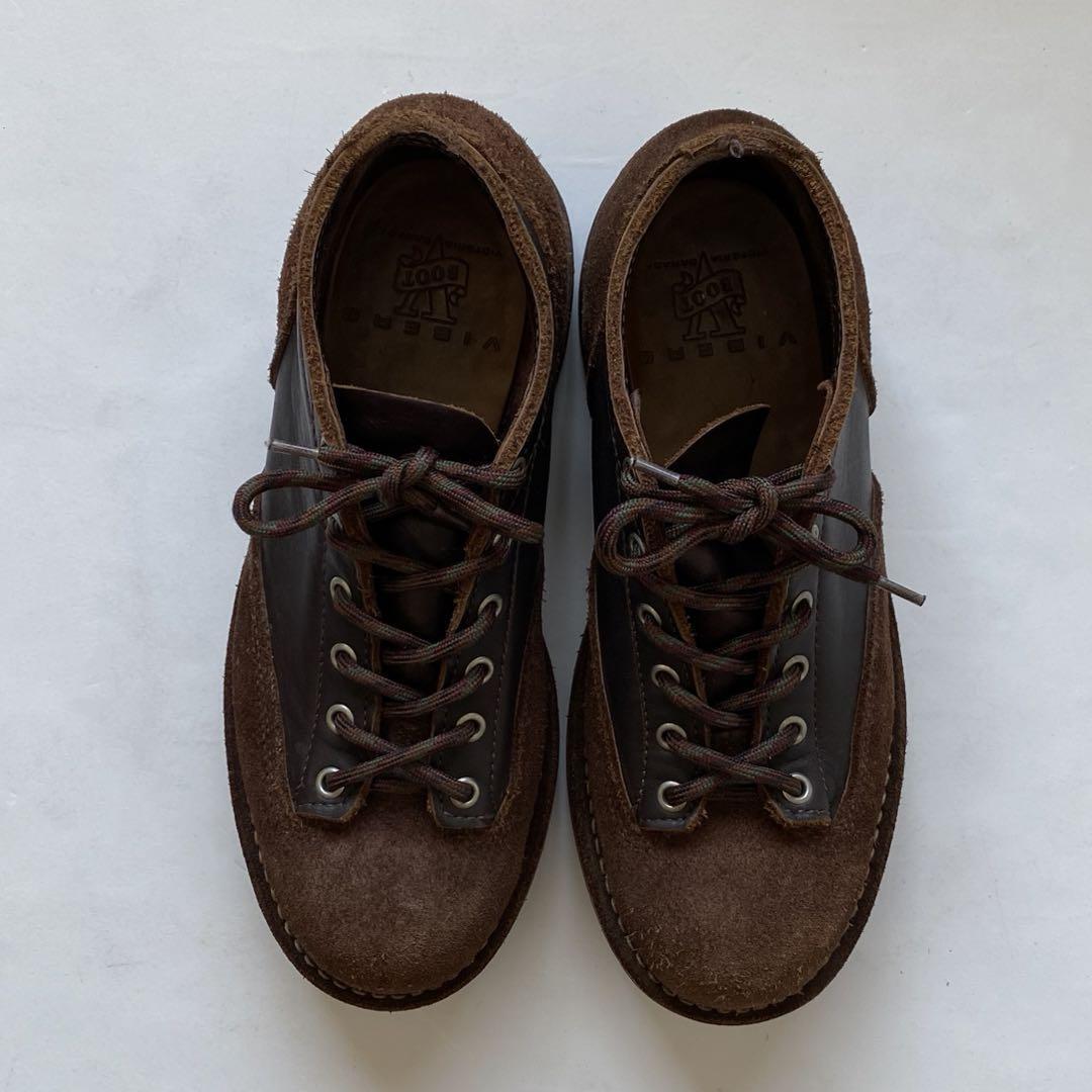 VIBERG BOOTS LACE TO TOE OXFORD Vibram Brown UK7.5 Used Box VIBERG BOOTS LACE TO TOE OXFORD Vibram Brown UK7.5 Used Box