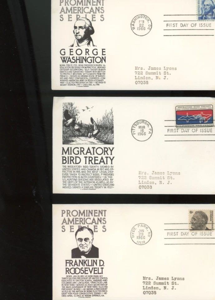 CS Anderson Cachets fdc 72  set d  (ip - Image 2 of 4