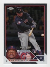 2023 Topps Chrome Update Oscar Gonzalez Rookie Debut USC47 Guardians PWE