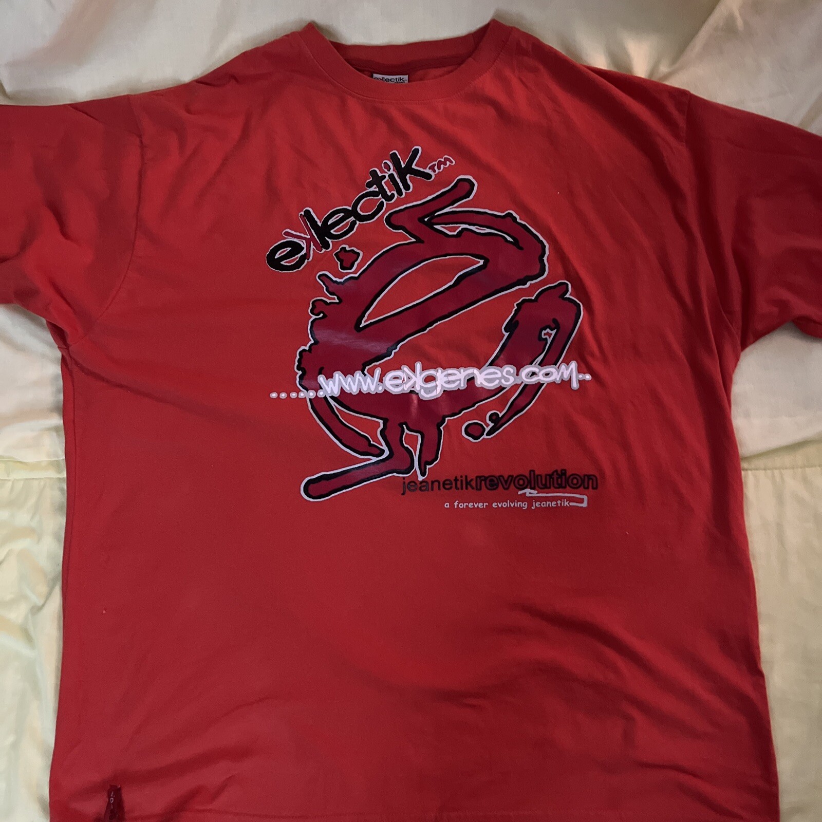 Eklectik Genes EKgenes Co. Graphic Logo Shirt Jeonetik Revolution Sz. XL Y2K