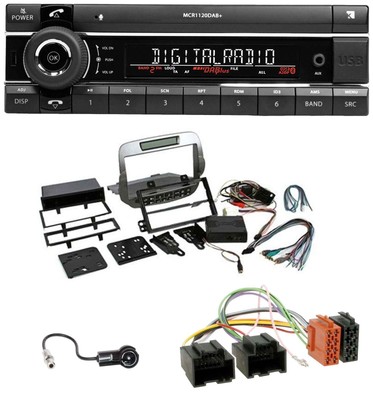 Kienzle Bluetooth MP3 USB DAB Autoradio für Chevrolet Camaro 2010-2015 silber
