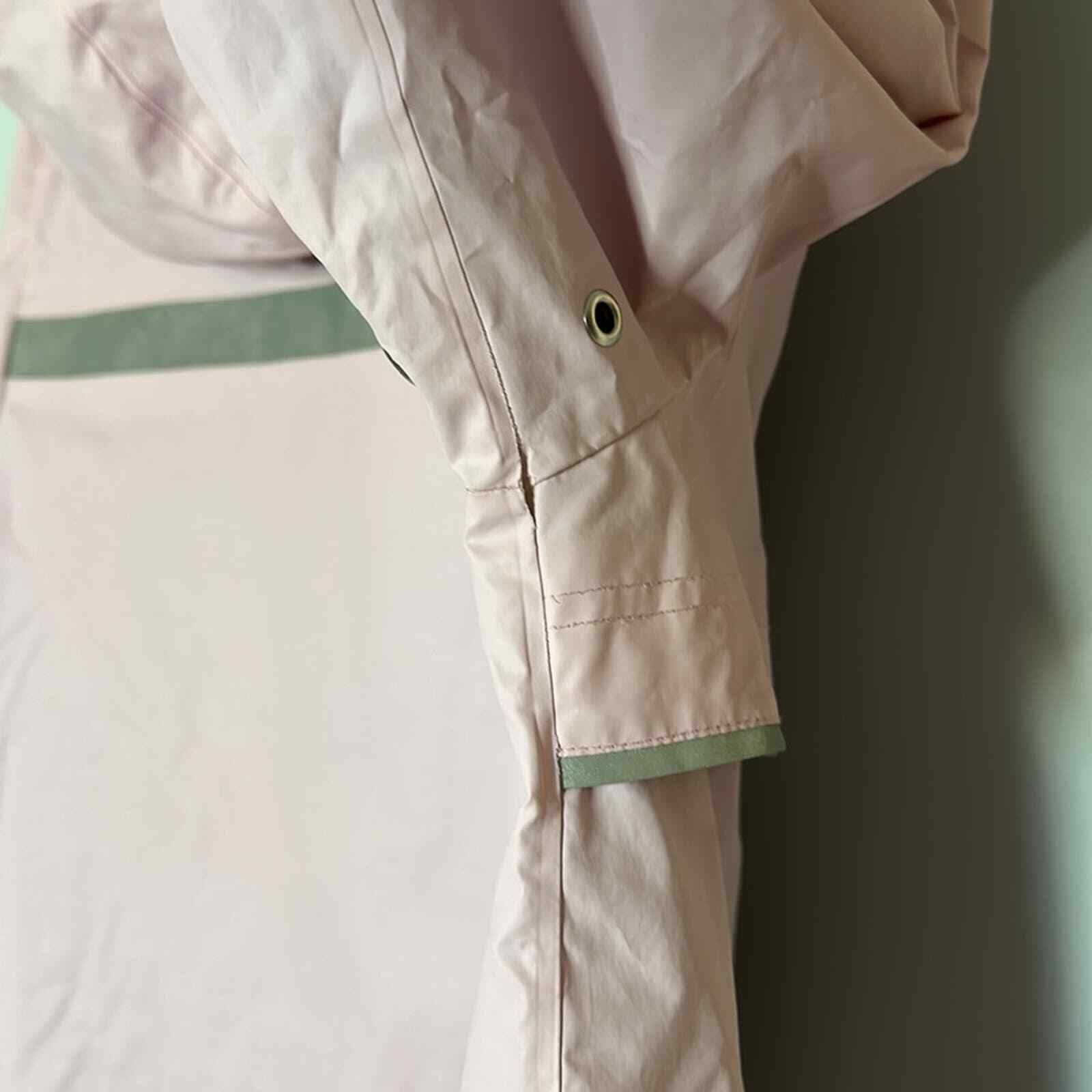 Charles River Apparel Womens Rain Coat Size Large Pink Hooded Lined