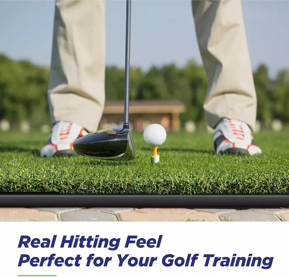 Golf Mat, 5X4Ft & 5X5Ft Golf Hitting Mats Practice with 10 Golf Balls, 9 Golf Te