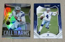 2021 Playoff Dak Prescott #CA-DPR Call To Arms Silver Prizm & #100 Base