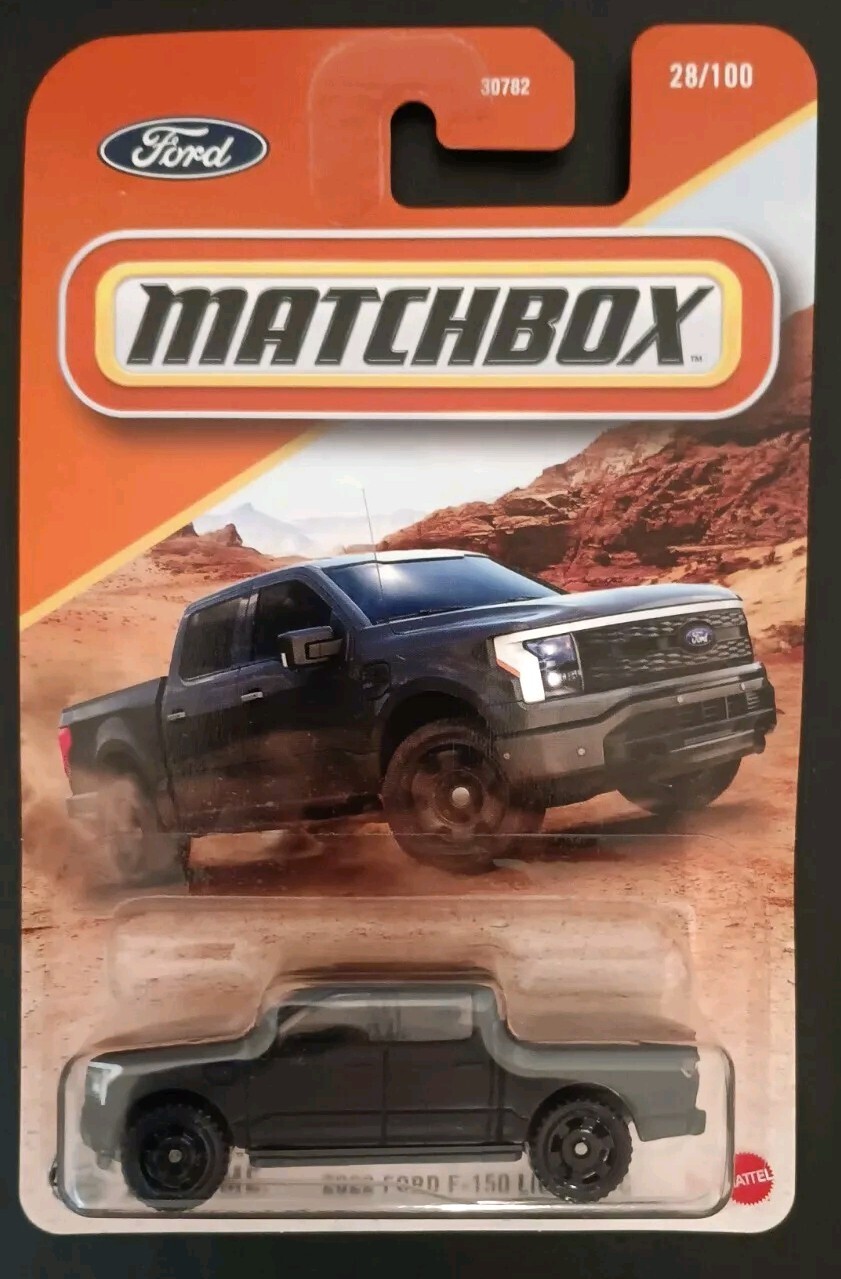 MATCHBOX 2022 FORD F-150 LIGHTNING METAL MATTE BLACK MBX Hot Wheels