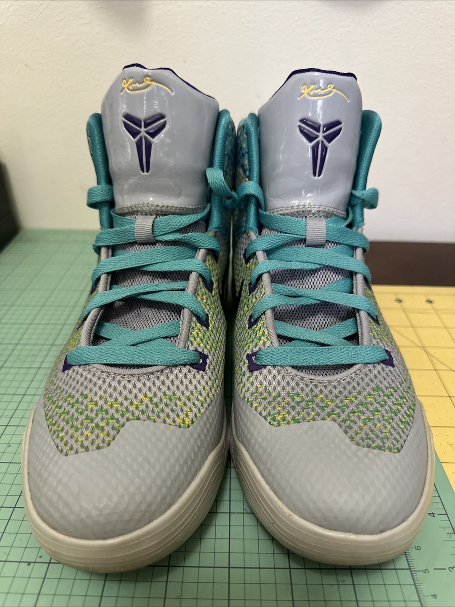 NIke Kobe IX 9 Elite (636602-005) Wolf Grey Turquoise Expressions