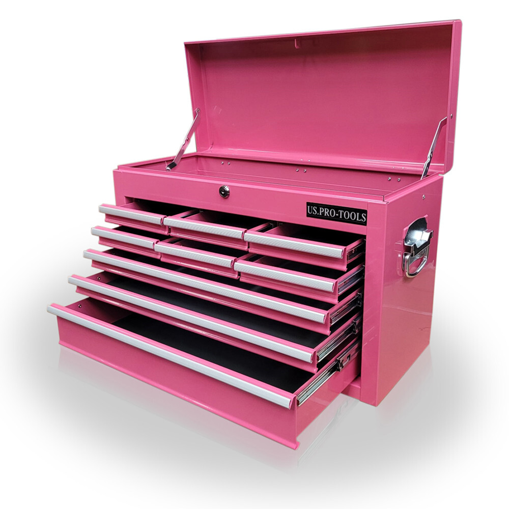 423 US PRO TOOLS AFFORDABLE TOOL STORAGE CHEST BOX PINK TOOL BOX