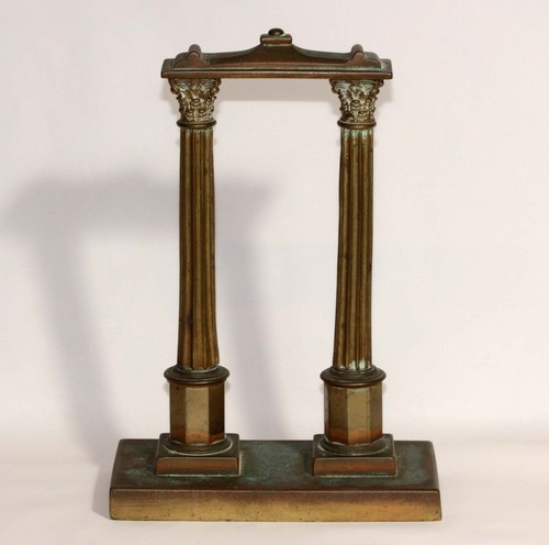 Antique 19thC Grand Tour Architectural Bronze Model of Two Columns & Lintel af - Picture 2 of 20