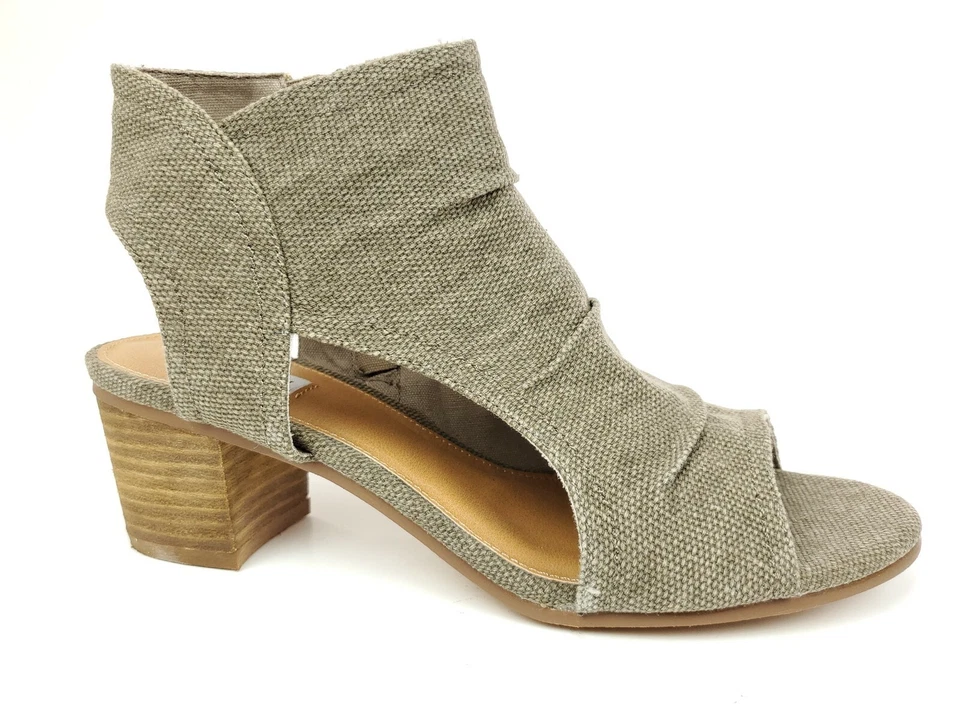 Sandalia botín de lona de tela marrón Anna sin clasificación talla 7,5 Foto 2 de 4