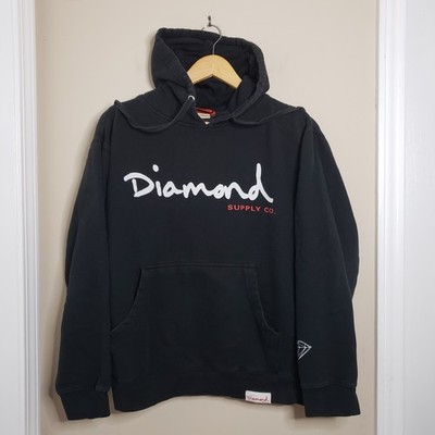 Diamond Supply Co. Pullover Black Hoodie Mens Small S