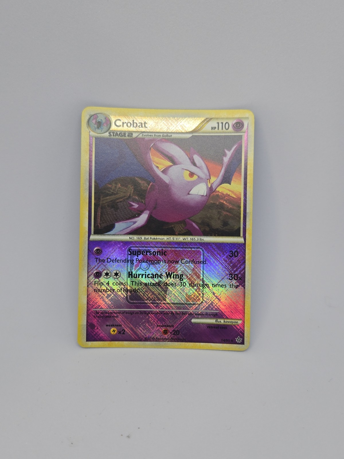 Crobat 14/95 Crosshatch Reverse Holo Pokemon League Promo Card
