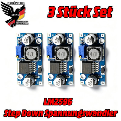 3x LM2596 DC Step Down Spannungswandler Arduino Modul Regler 4-35V 2-30V LM2596S
