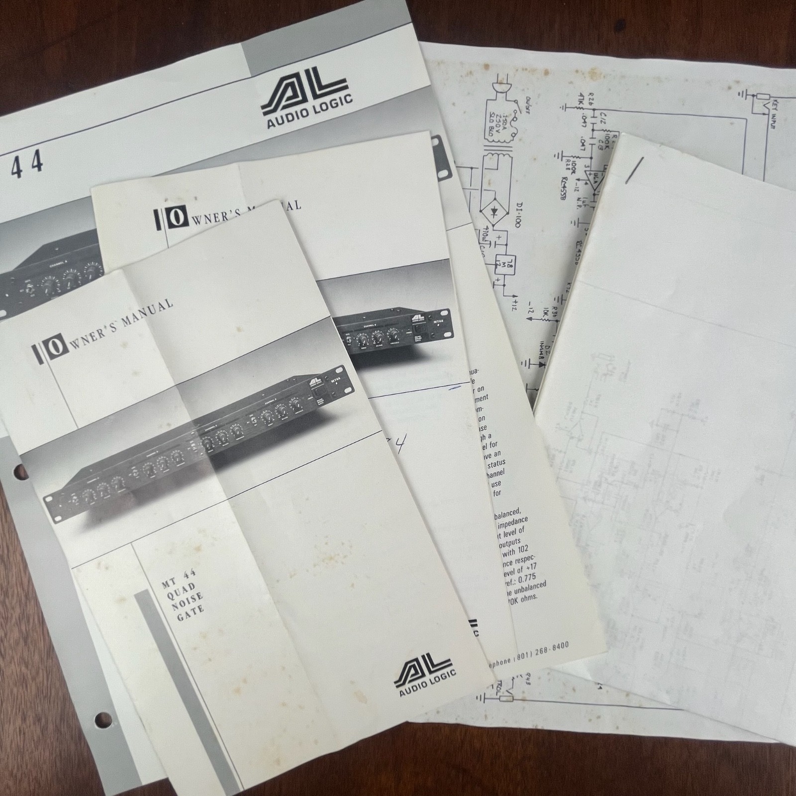 VINTAGE AUDIO LOGIC MT 44 QUAD NOISE GATE OWNER'S MANUAL