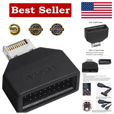 Motherboard USB3.2 Type E to 19Pin 20Pin Adaptor Type E to Front Panel Header...