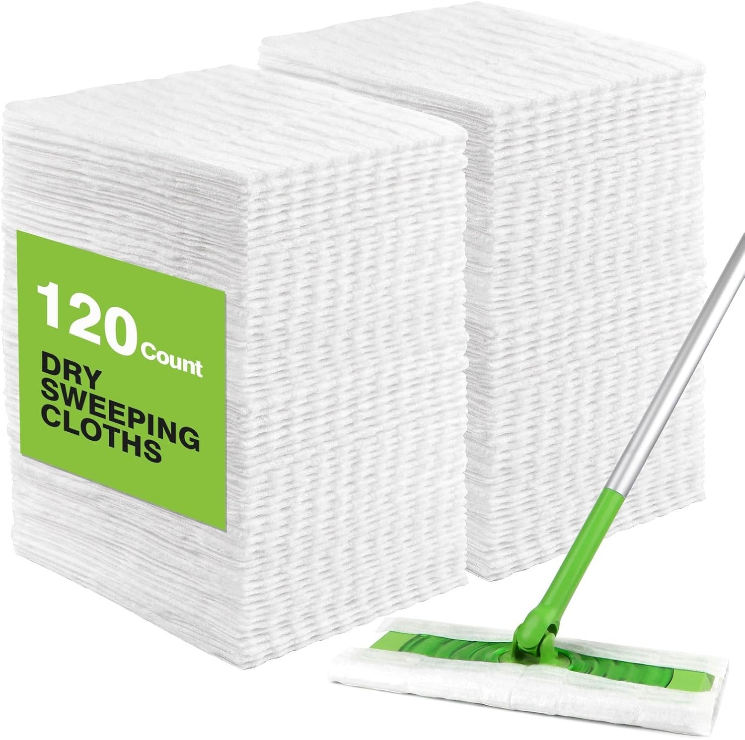 Dry Sweeping Cloths Pads Compatible with Swiffer Sweeper- Disposable Duster Refi