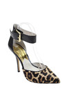 Michael Michael Kors Womens Cow Hair Leopard Print Ankle Strap Shoes Brown Sz 9M