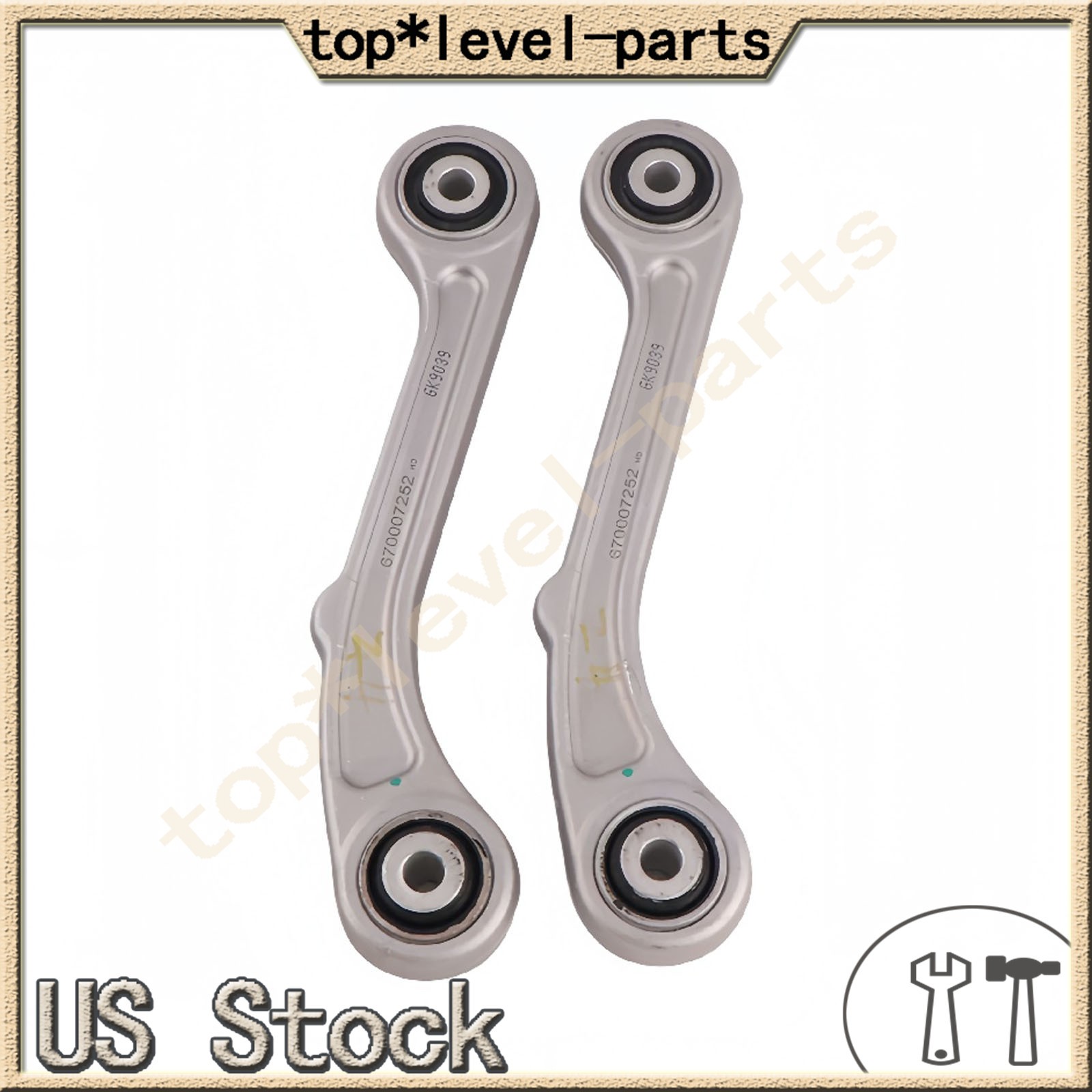 For Maserati Ghibli Quattroporte 14+ 2X Rear Upper/Lower Control Arms 670007252