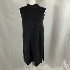 Ann Taylor Women's Charcoal Sleeveless Knit Dress Size Large