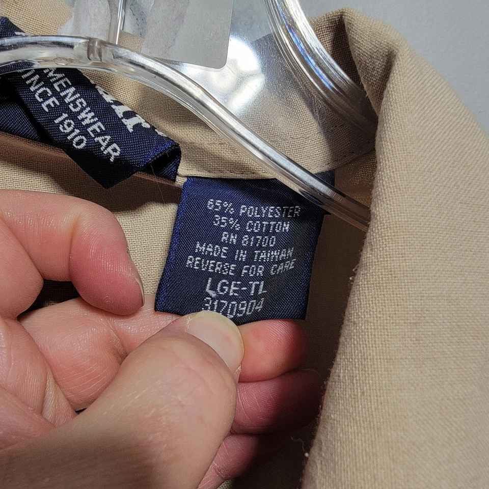 Винтажная тонкая мужская рубашка 70-х 80-х John Blair с коротким рукавом на молнии хаки LGE-TL - Изображение 3 из 4