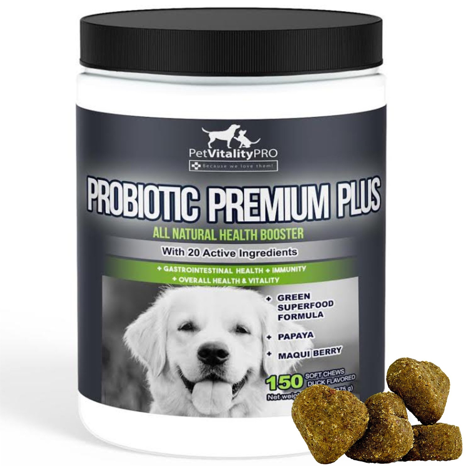 PetVitalityPRO Probiotics for Dogs with Natural Digestive En