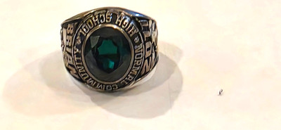 Jostens Class Ring - Men s Nautilus (T11) - Emerald Stone - ELT - Read Descrip.