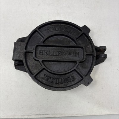 Bellemain Corn Tortilla Press 8-Inch - Pre-Seasoned Cast Iron Press for Torti...