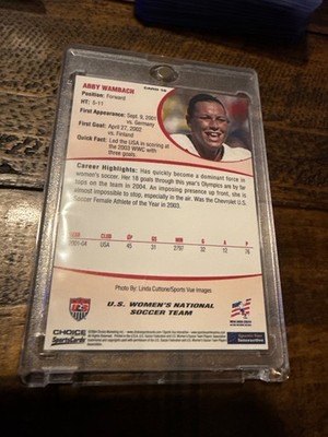2004 Choice US Women's National Soccer Team - Abby Wambach #16 (RC