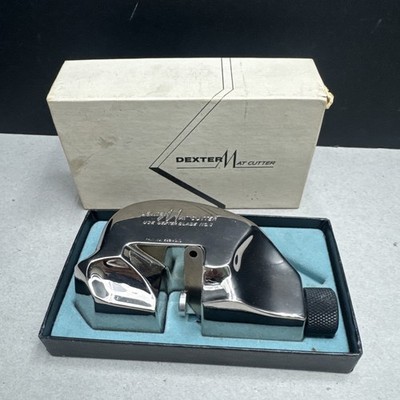 Vintage Dexter Mat Cutter in Original Box Made in USA Chrome Blades Included 