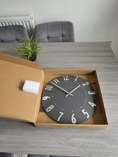 Thomas Kent 12" Mulberry Wall Clock - Graphite & Silver (New)