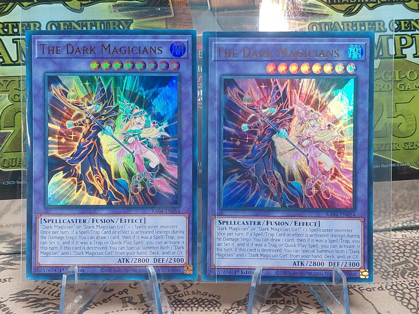 2x Ultra Rare Yugioh The Dark Magicians RA04 Cards