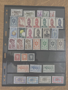 2 stock pages of mint and used stamps of Cameroun