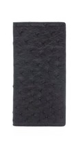 Ferrini Wallet Mens Checkbook Cover Ostrich Exotic Cash Pocket AACK