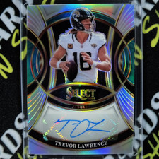 2025 Panini Select Trevor Lawrence Signatures Silver Prizm Auto #SP-TVL Jaguars