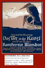 Animal in Art (1905) Exhibition Poster - 24x36” Rare Reprint 🤯💯! Lithograph